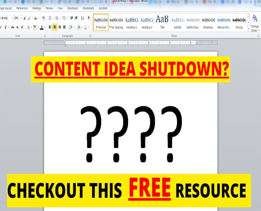 Free Content Ideas